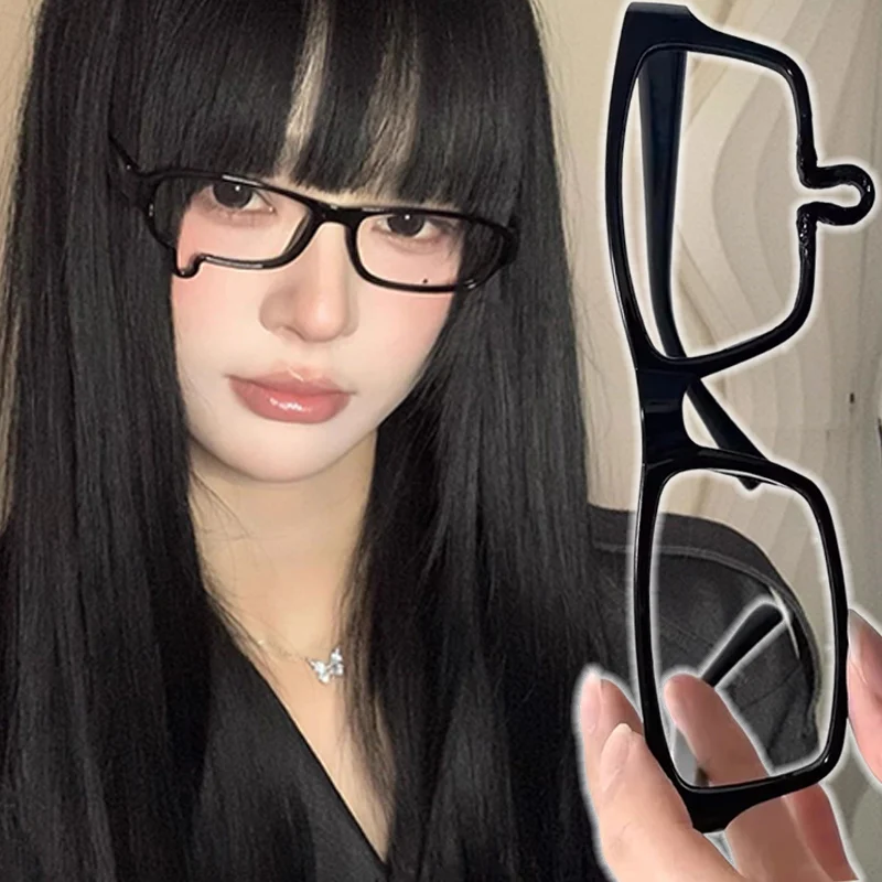 2025 Y2K جديد أنيمي البكاء يقطر الدموع نظارات للجنسين إطار نظارات أسود ريترو Kawaii موضة هالوين تأثيري اكسسوارات