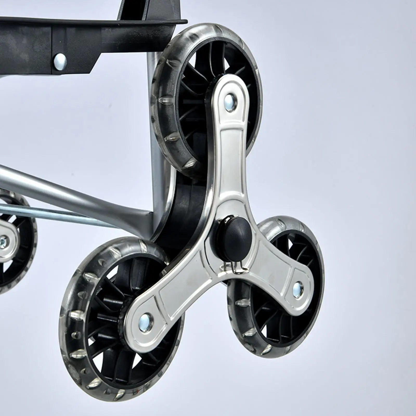Stair Climber Trolley Triangle Wheels Noise Reduction Casters for Grocery Cart Heavy Duty Application
