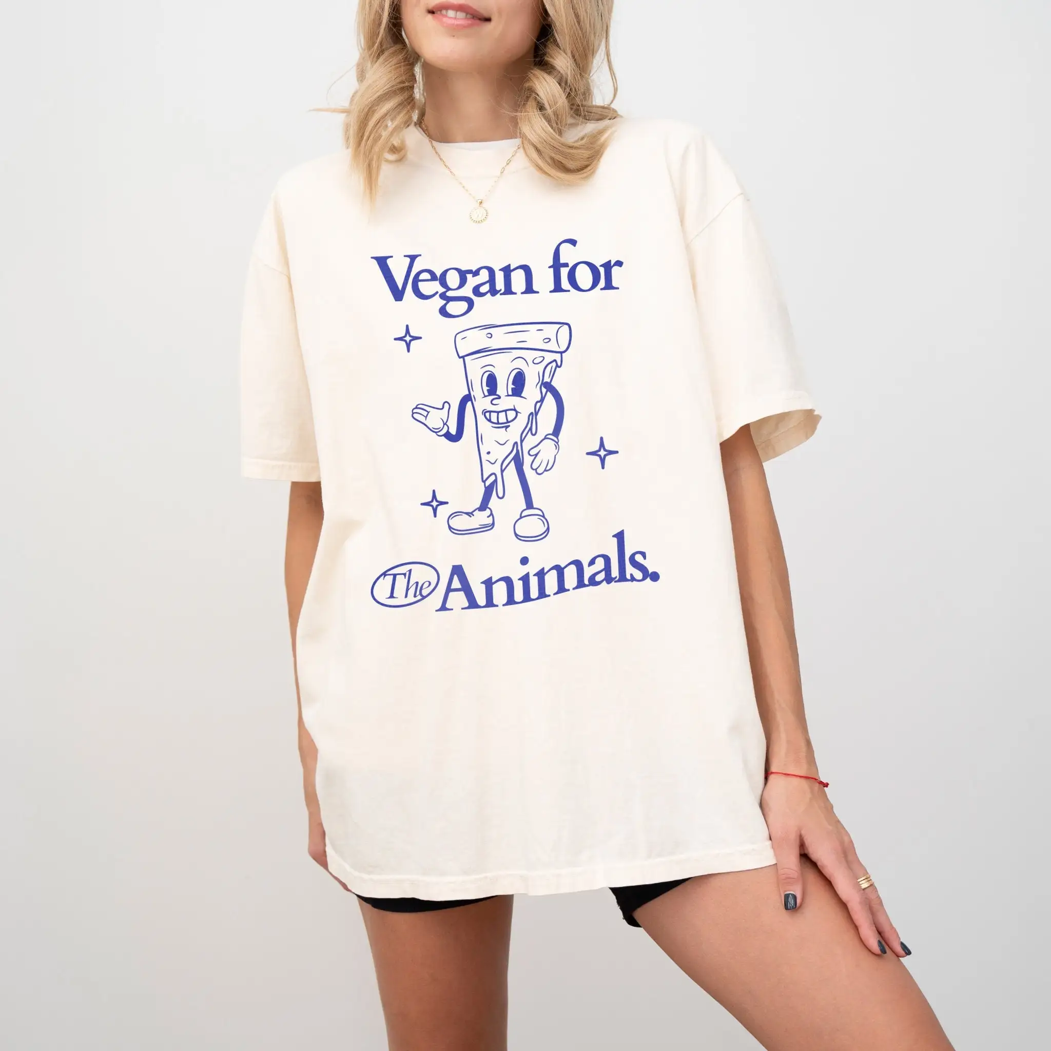 Vegan for the animals Comfort Colors T Shirt junk food herbivore animal activism plant based retro