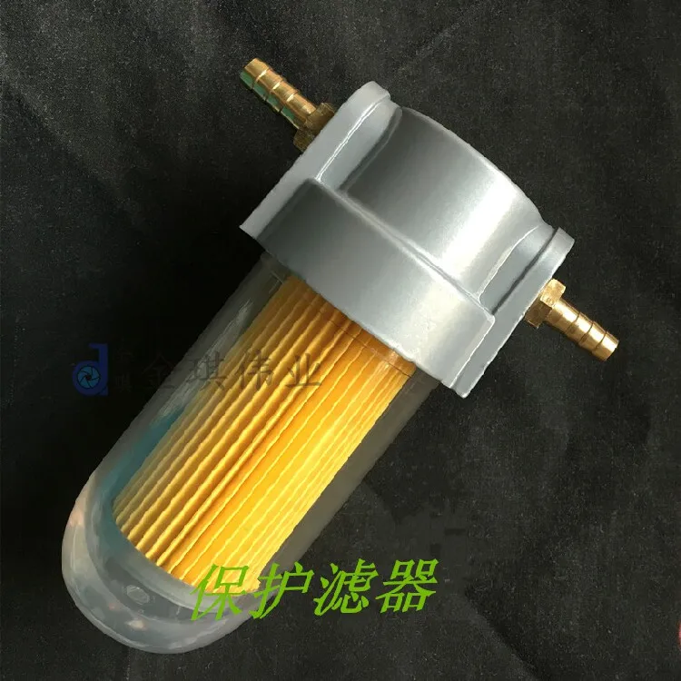 Vacuum pump dust air filter replaceable removable filter element large flow transparent shell 2 minutes 3 minutes