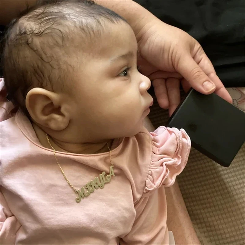 Kalung Nama Bayi Kustom Yang Dipersonalisasi Kalung Perhiasan Liontin Nama Baja Tahan Karat Hadiah Unik Wanita Ide Hadiah Kustom