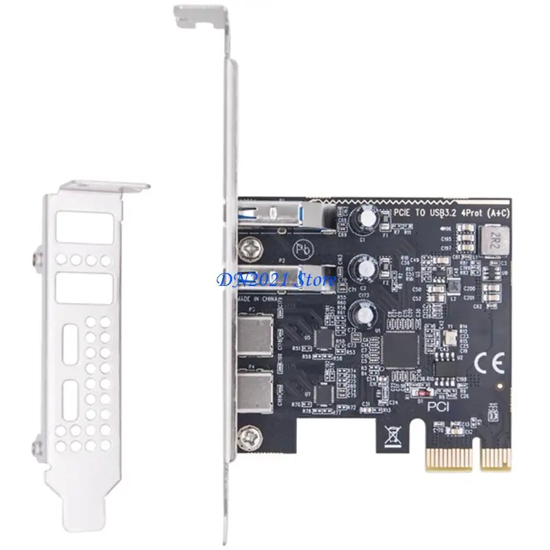 

F3KE Высокая скорость USB 3.2 Карта PCIExpress 2 Тип C 2 Порт типа A Передача данных 10 Гбит/с