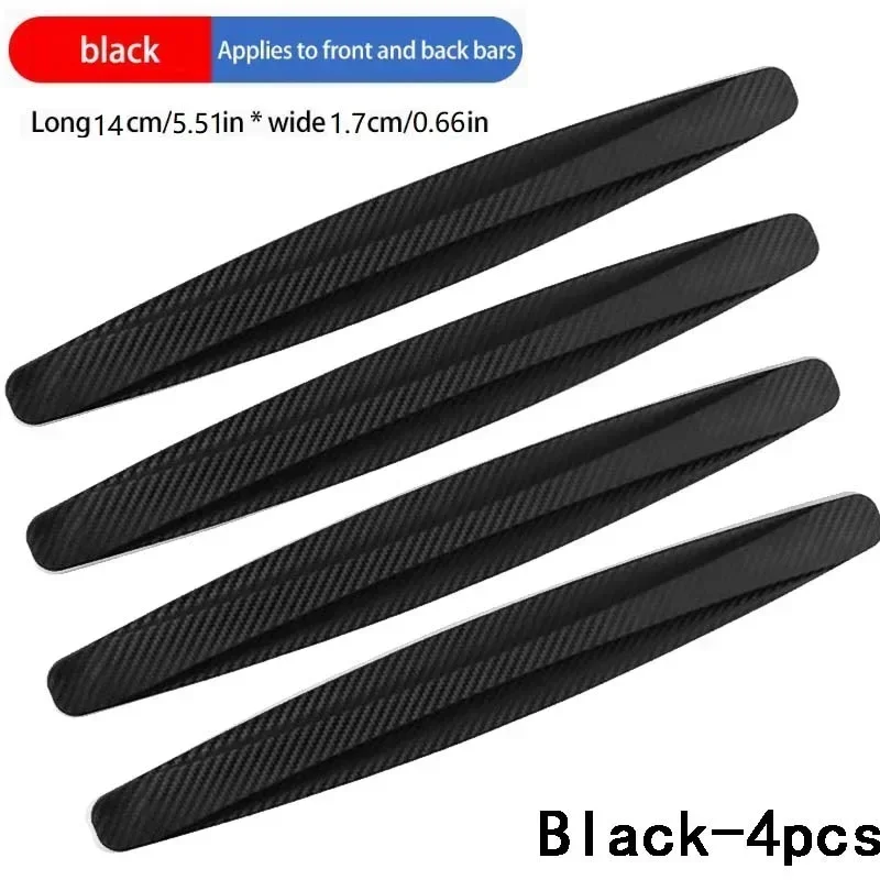 4Pcs Universal Front Rear Bumper Corner Protector Guard Car Anti-collision Protection Decoration Strip Car Accessories