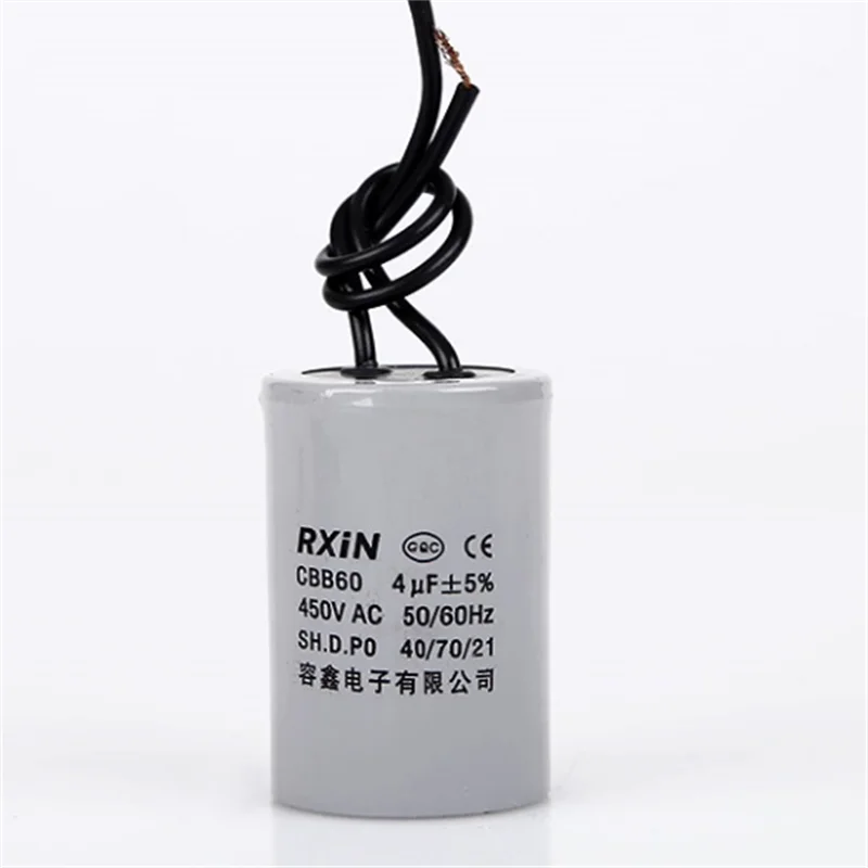 RXIN CBB60 3UF/4UF/5UF/6UF/8UF/10UF/12UF 450V water pump motor capacitor