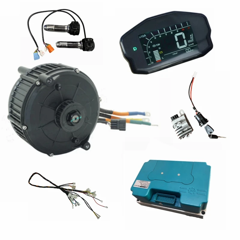 

QS165 5000W Mid-drive Hall Motor With Fardriver Controller ND72680 With Complete Wiring Harness For Electric Moped