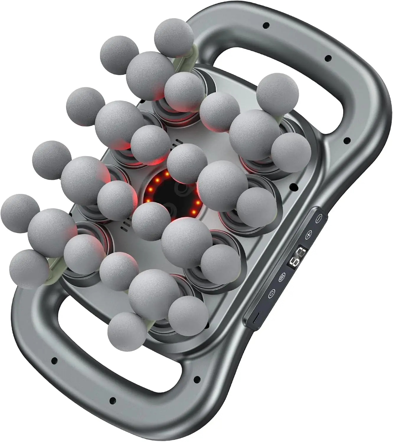 

Массажный пистолет для глубоких тканей с 28 насадками и 9 скоростями, ручной перкуссионный массажер для снятия мышечной боли, идеальный подарок