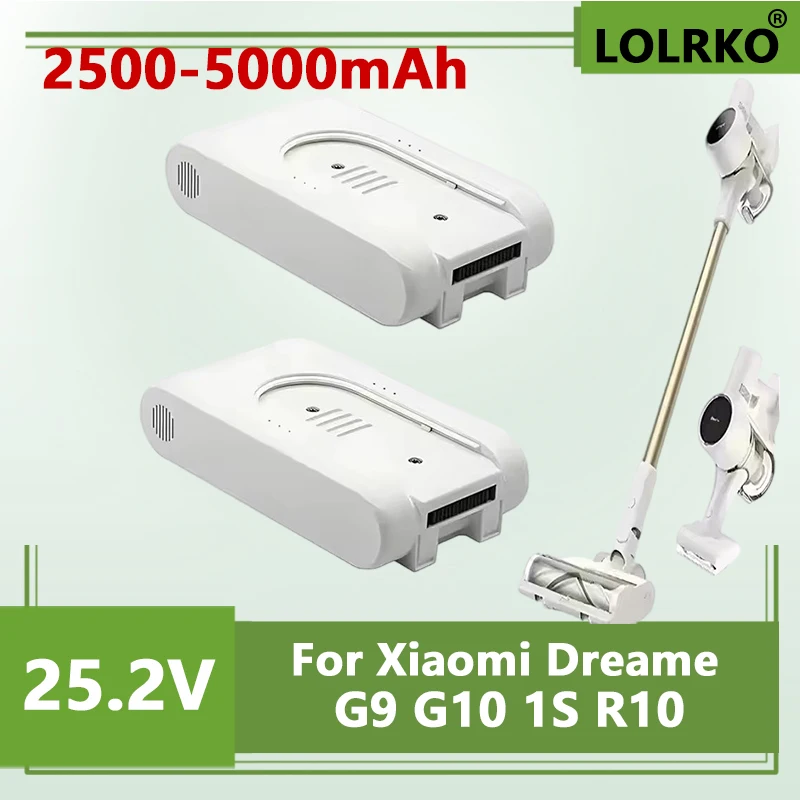 For Xiaomi G9 G10 1S R10 Vacuum Cleaner Parts Lithium Ion Battery Pack 25.2V 5000mAh P2046-7S1P-BC