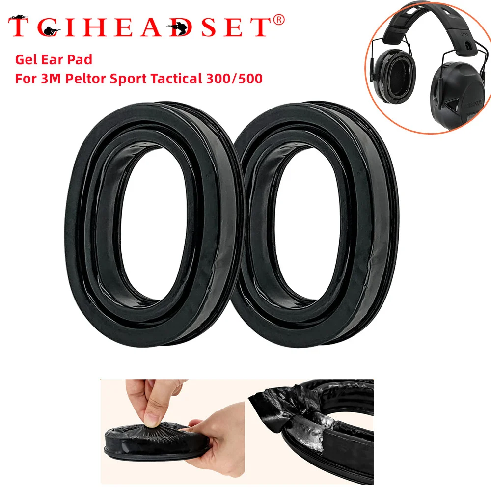 

Tactical Headset earmuffs Gel Ear Pad for 3M Peltor Sport TACTICAL 300 /500 Hearing Protection Headset Hunting Shooting Headset