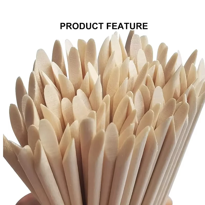 2026 50/100pcs Nail Art Pusher Orange Wood Sticks Cuticle Pusher Remover Rhinestones Dotting Removal Manicure Care Tools