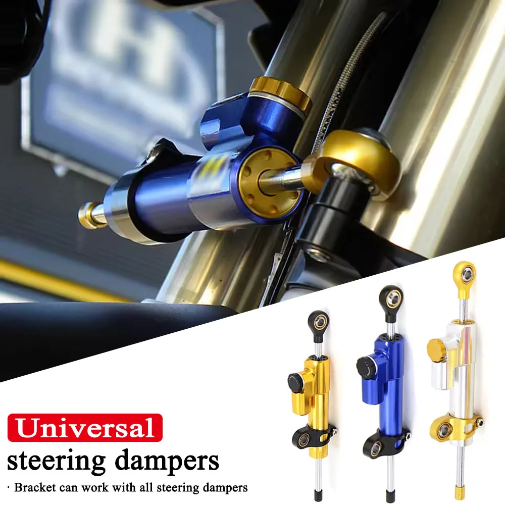 

Universal Carbon fiber Motorcycle Damper Steering Stabilize Safety Control For Kawasaki Z750 Z800 Z900 Z1000 ER6N ZX-6R For BMW