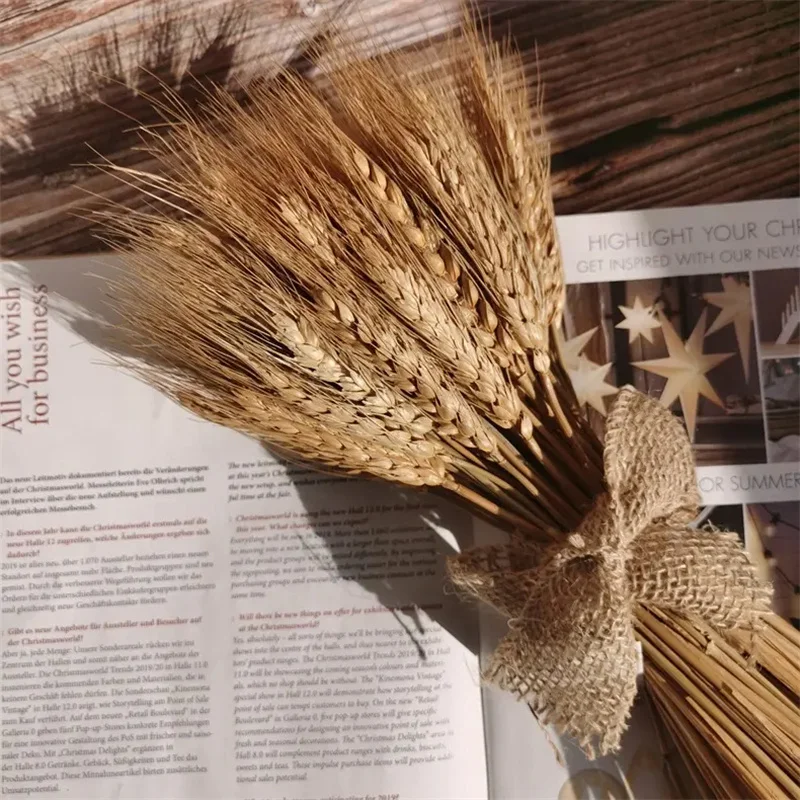 Dry Wheat Grass Bouquet Preserved Flower Dried Flower Crafts Artificial Flowers for Home Wedding Party Decor Flower Arrangements