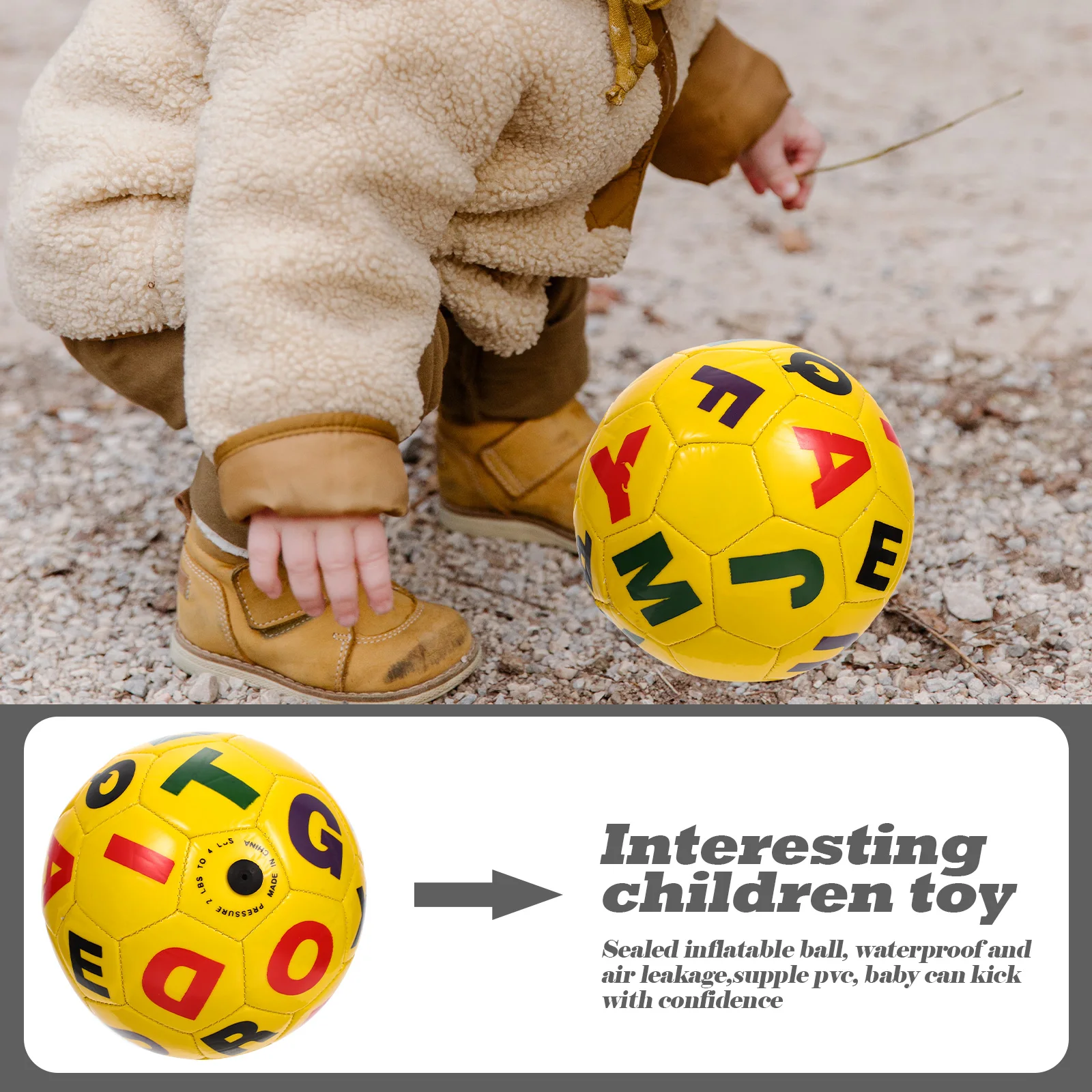 Equipo de fútbol de entrenamiento de fútbol para niños, pelotas para niños pequeños, juguetes al aire libre, pelotas de fútbol