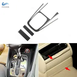 For VW Golf 4 Jetta Bora MK4 R32 GTI 1999-2004 Carbon Fiber Car Interior Gear Shift Panel Frame Rear Water Cup Cover Trim