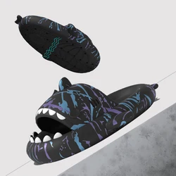 Eyriphy Men Shark Slippers Soft Sole Cute Women Shark Sandals New Outdoor Beach Shoes Open Toe Bathroom Slippers Fashion Slides