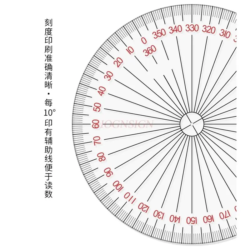 1pcs 360 degree full circle protractor, full circle and full angle jewelry engraving drawing measuring instrument