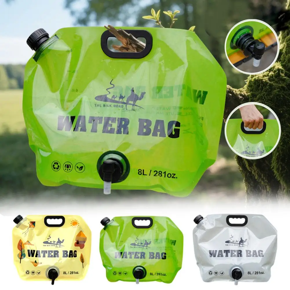 Camping Faltbarer Wasserbeutel mit Zapfhahn 8L Outdoor Wandern Wassereimer Große Kapazität Wasserbehälter Campingbedarf – Detail 7