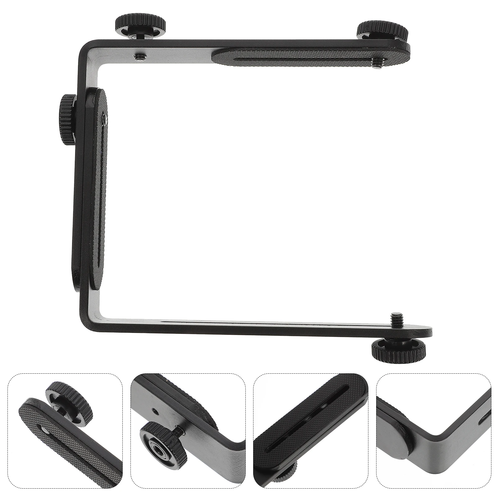 

L Shape Camera Metal Bracket 1 4 Inch Screw Matte Non Slip Detachable Flash Light Holder Bracket for Tripod Monopod Dslr