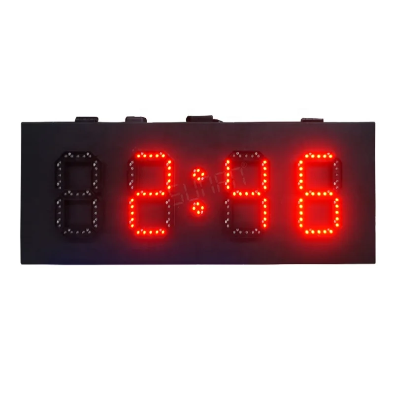 

Popular large outdoor digital clock led digital display and led time and temperature sign