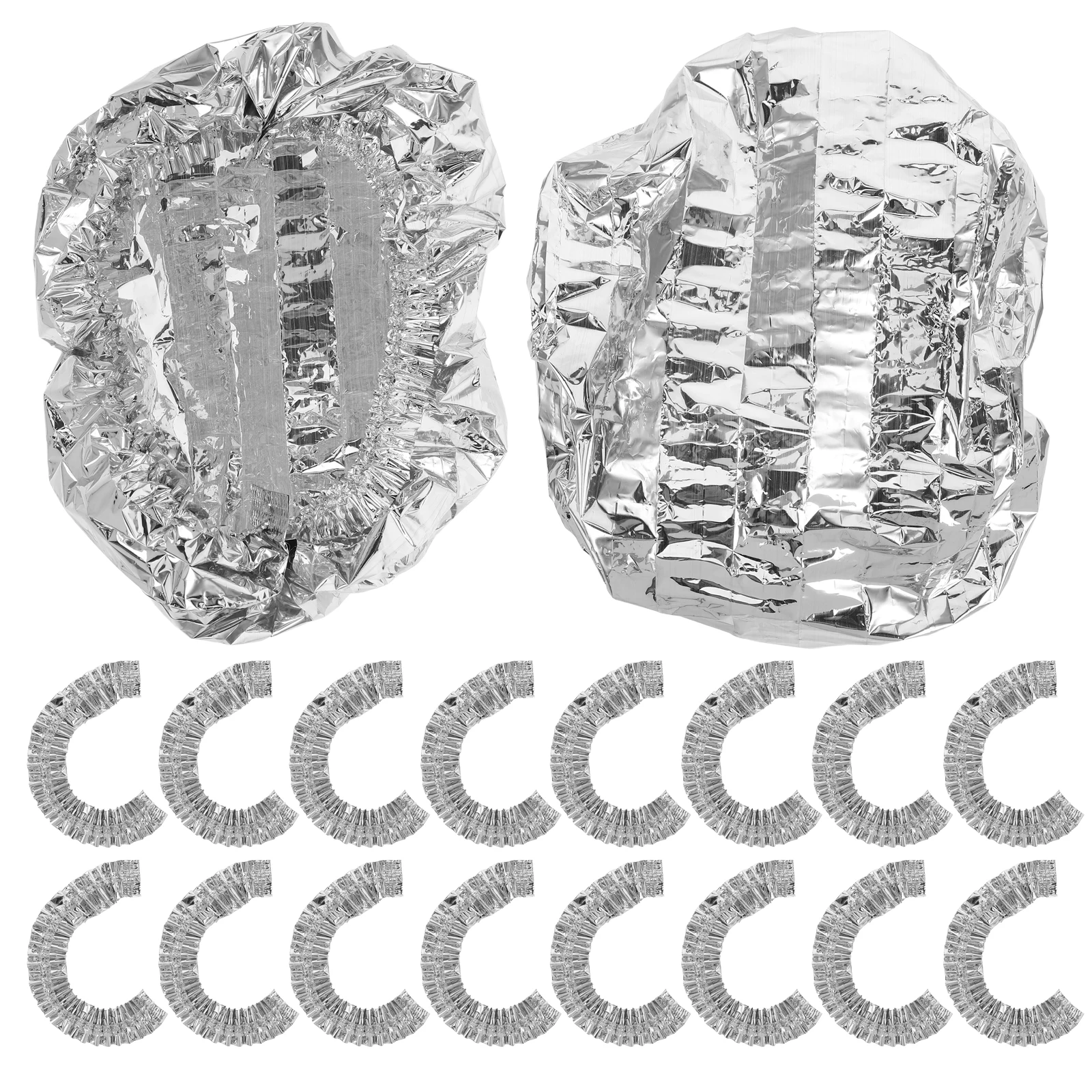 

50 Pcs Insulation Cover Food Fresh Keeping Elastic Storage Bowl Aluminum Foil Can Covers Stretch