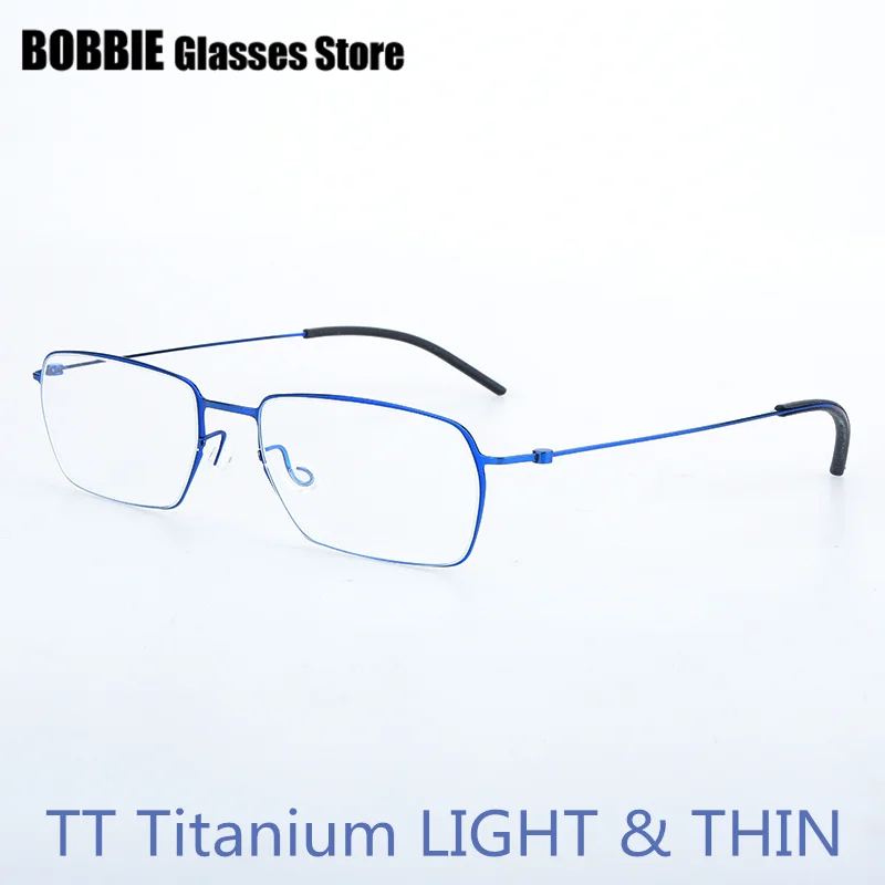 

Denmark Brand Square Shape Titanium Eyeglasses Frame Ultralight Thin Rim Men Women Glasses Screwsless Handmade Design 2025 New