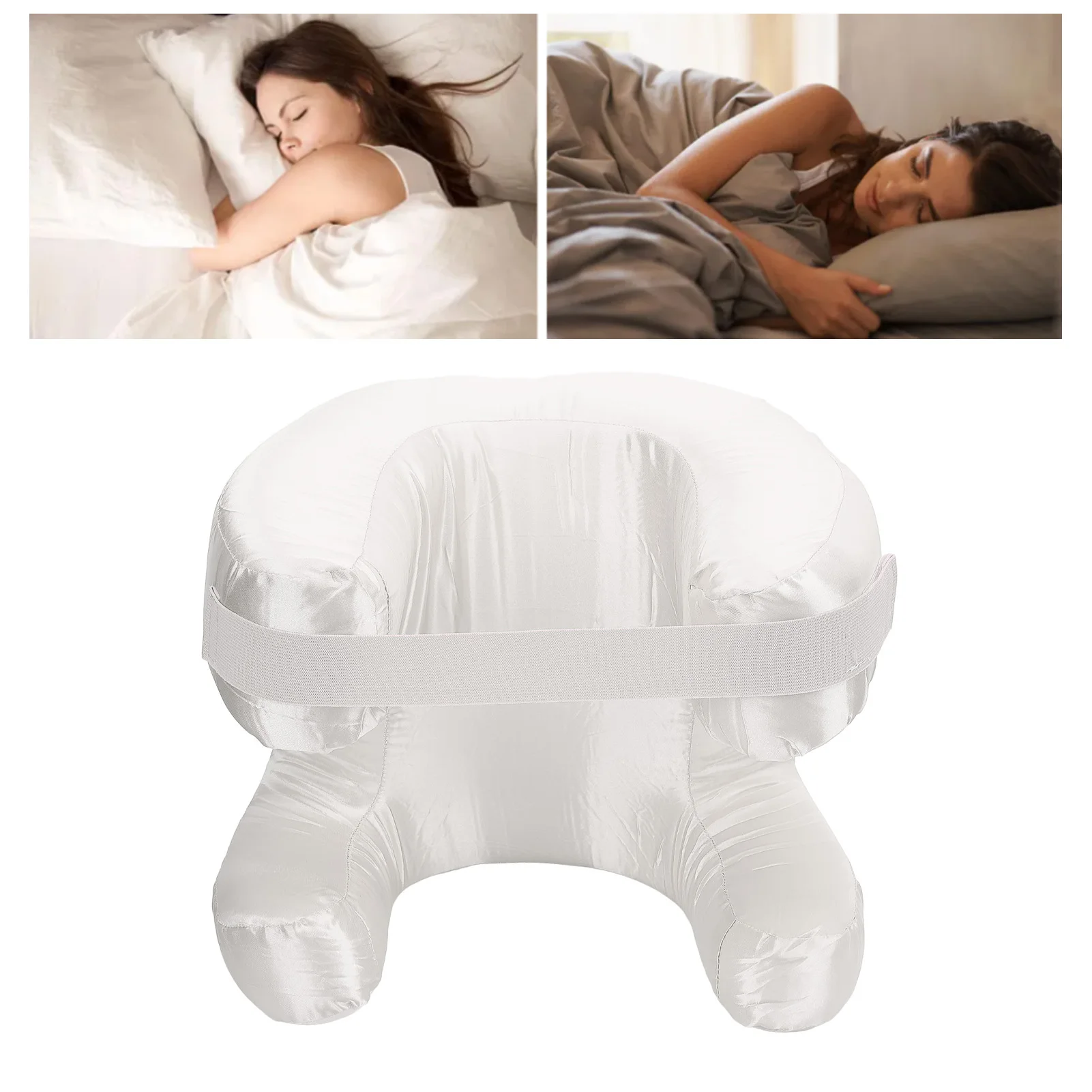 Ergonomic Beauty Pillow Face Pillow Silk Fabric Memory Foam Soft Cushioning Ergonomic Beauty Pillow for Back Sleep Face Pillow