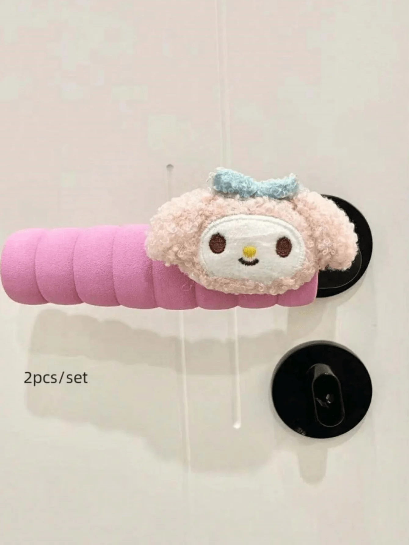 2pcs/set MyMelody Door Handle Protective Cover Y2K Kawaii Anti-CollisionDoor Decoration Cartoon Home Antistatic Decor