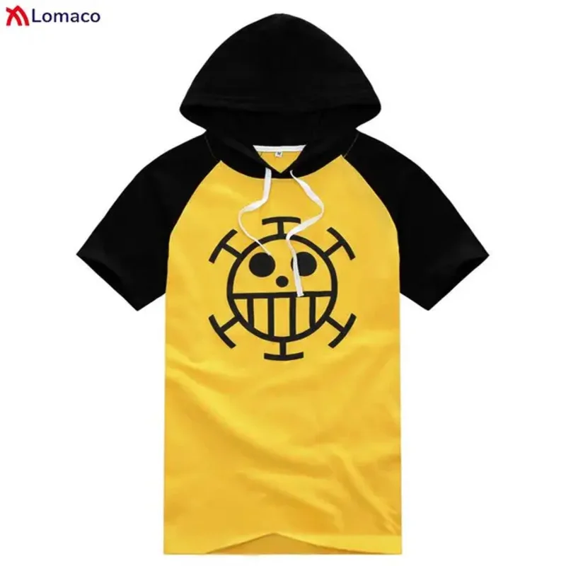 Disfraz de Cosplay de Anime de una pieza, sudaderas con capucha de Trafalgar Law, camiseta, ropa de mascarada, abrigo superior para hombre y mujer RZ1977