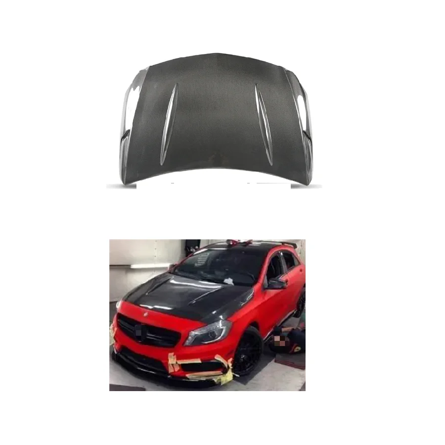 

A45 W176 Carbon Fiber Engine Hoods for Mercedes Benz W176 A200 2013-2017 Upgraded W176 Carbon Hood Bonnet
