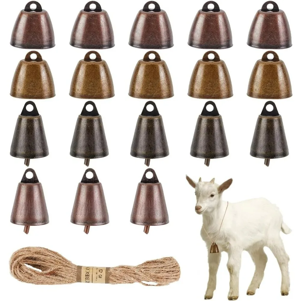 

20 Pcs Cow Horse Sheep Grazing Copper Bells 4 Styles Small Iron Bells Jingle Bells for Crafts Craft Bells for Pet Bell Horse