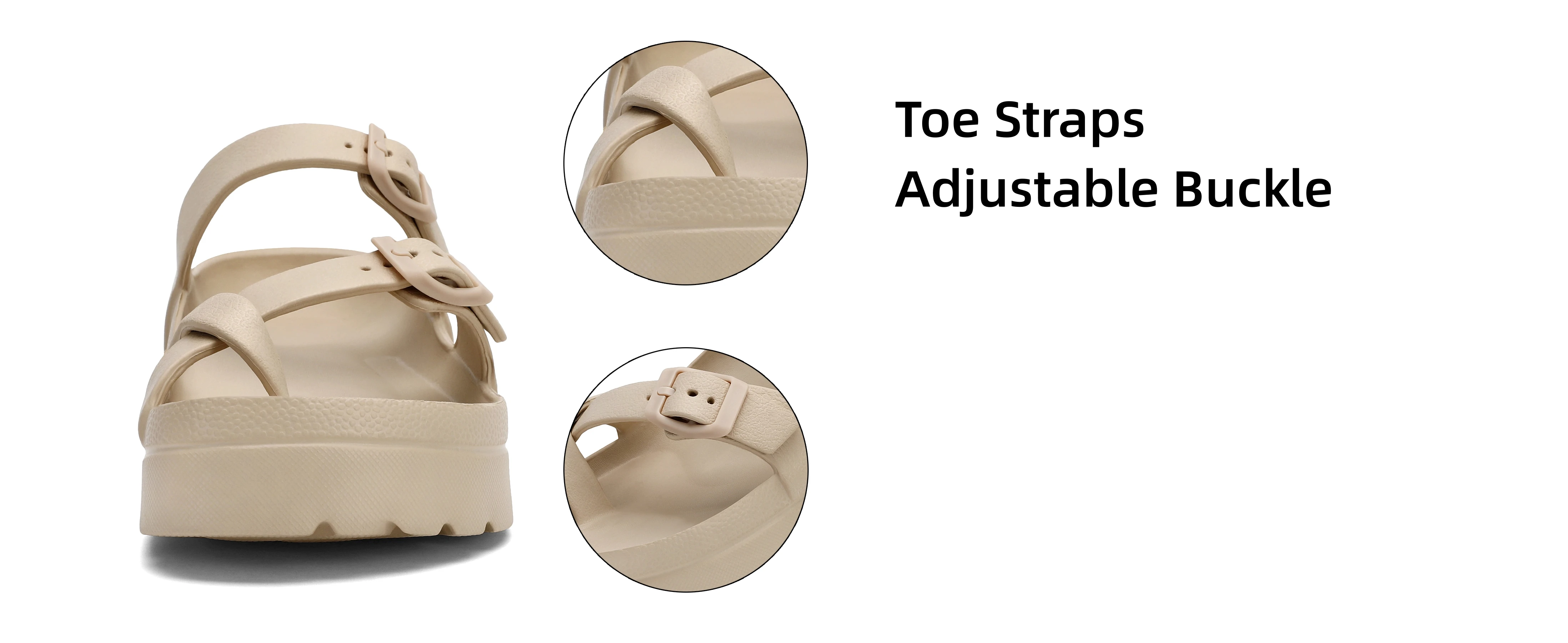 Comwarm Orthopädische Damen-Sandalen mit Verstellbarer Schnalle Rutschfeste Modische Slides Weiche Sohle Strandpantoffeln mit Gewölbeunterstützung – Detail 14