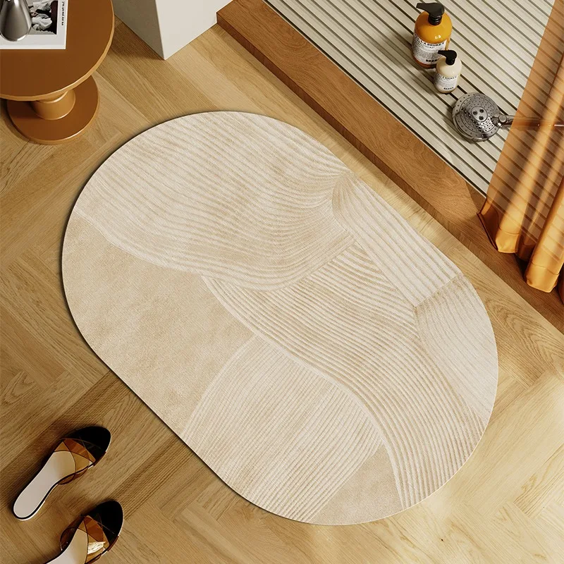 

Bathroom Floor Mat Quick-drying Non-slip Toilet Door Carpet Diatom Mud Special-shaped Rugs Minimalist Texture Foot Mats Alfombra