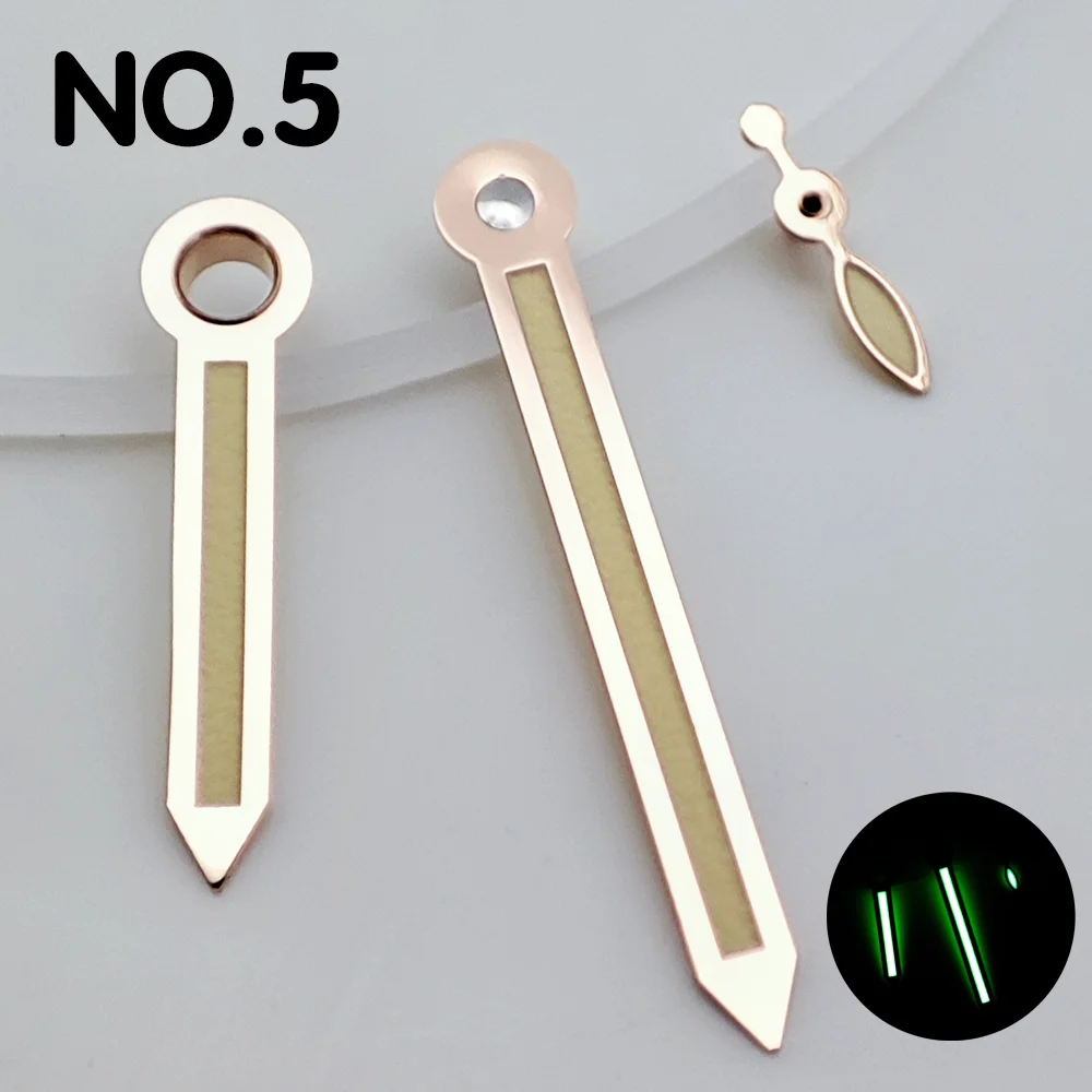 Lancette dell'orologio Lancette ST2555 Lancette luminose C3 adatte per parti di ricambio del movimento ST2555/ST2533/ST2557 Lancette di alta qualità