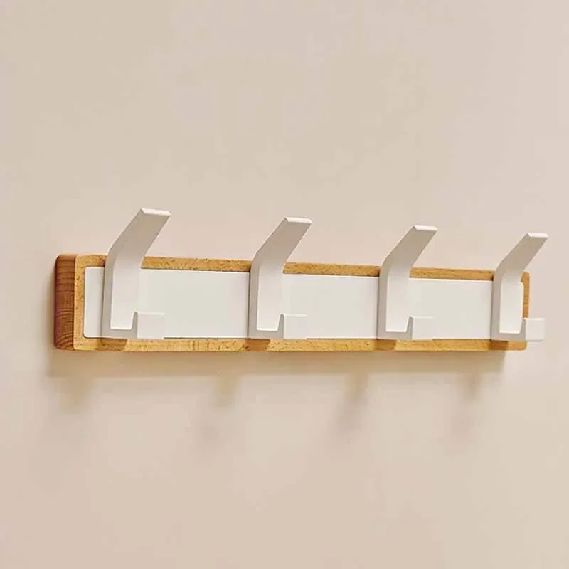 Houten Muur Jas Rekken Slaapkamer Hal Kleding Opberg Hangers Haak Multifunctionele Hoed Rugzak Sjaal Kleding Organizer Rack