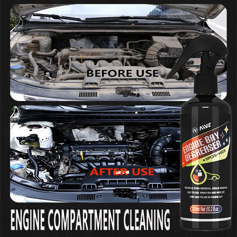 AIVC Engine Bay Degreaser External Cleaner,Powerful Sludge Stain Cleaning,Car Beauty Supply For Engine Cabin Decontamination Car