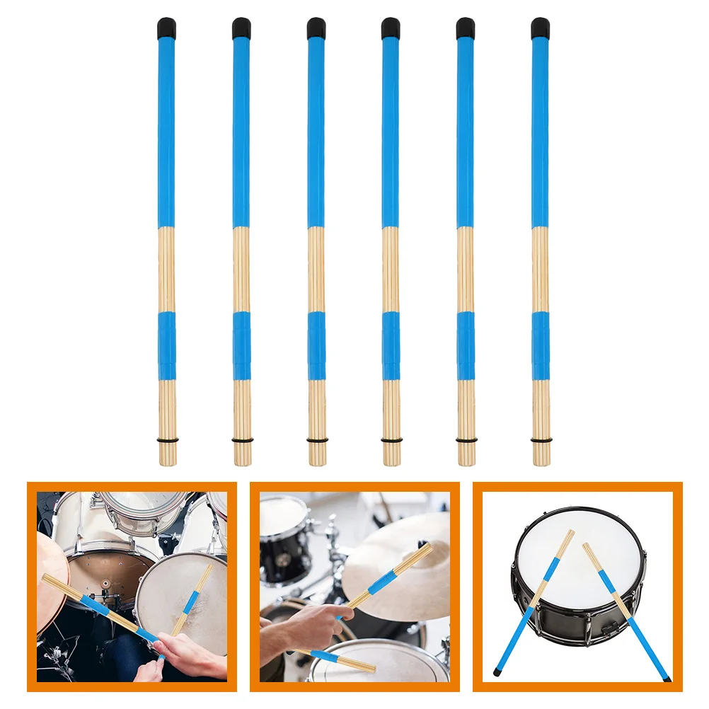 

Bass Drum Wood Brush Set 19 Bundles 3 Pairs Random Lightweight Portable Drum Accessory Percussion Instrument Brush