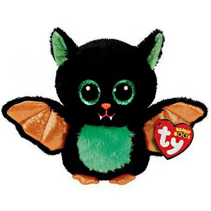 Ty Beanie Animal Stuffed Plush Toy Beastie Cute Halloween Golden Wing Bat Doll Children Birthday Toys Gift 15cm