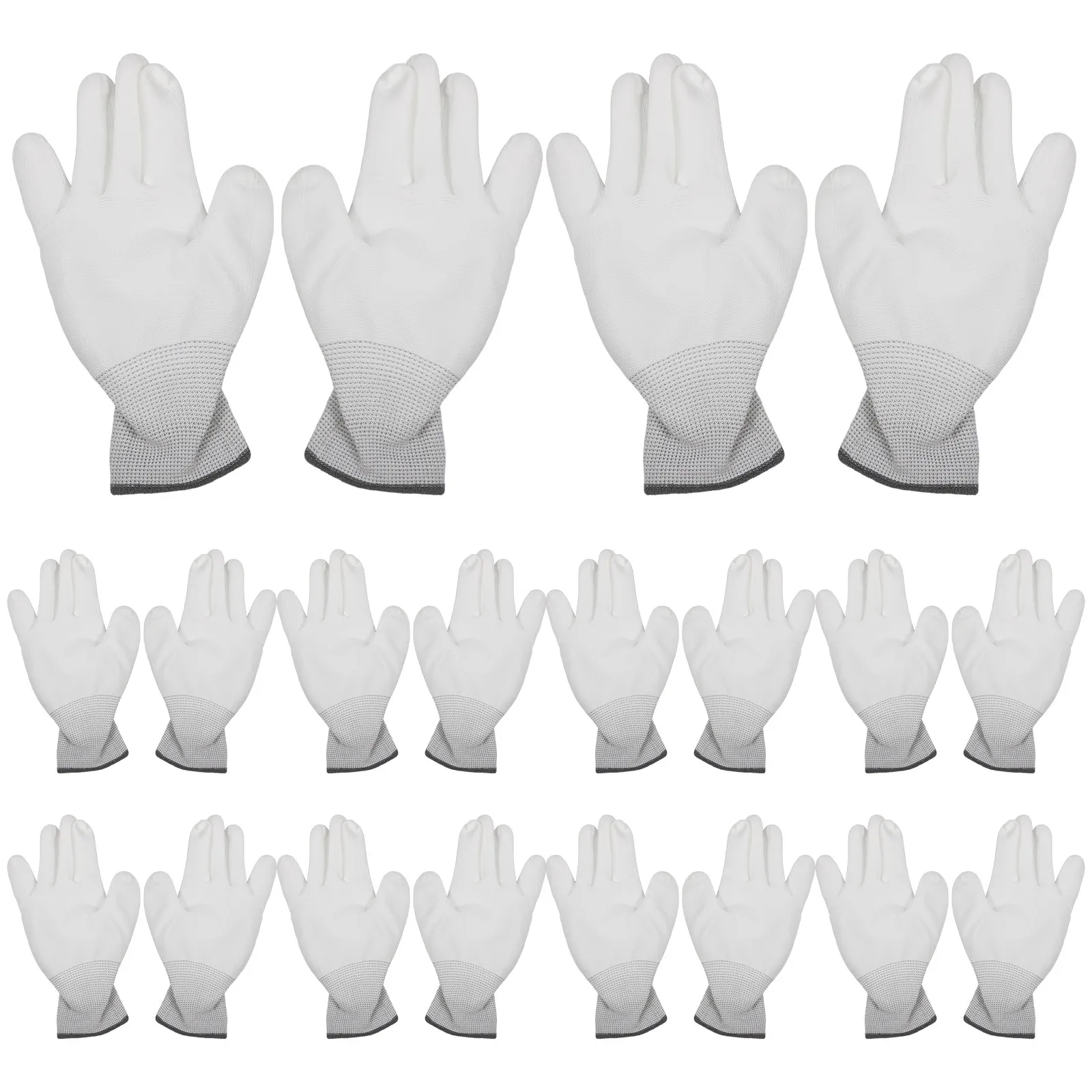 12Pcs Lightweight Anti Static PU Coated Gloves for Electricians Mechanics Electronics Assembly Precision Work Dust Resistant