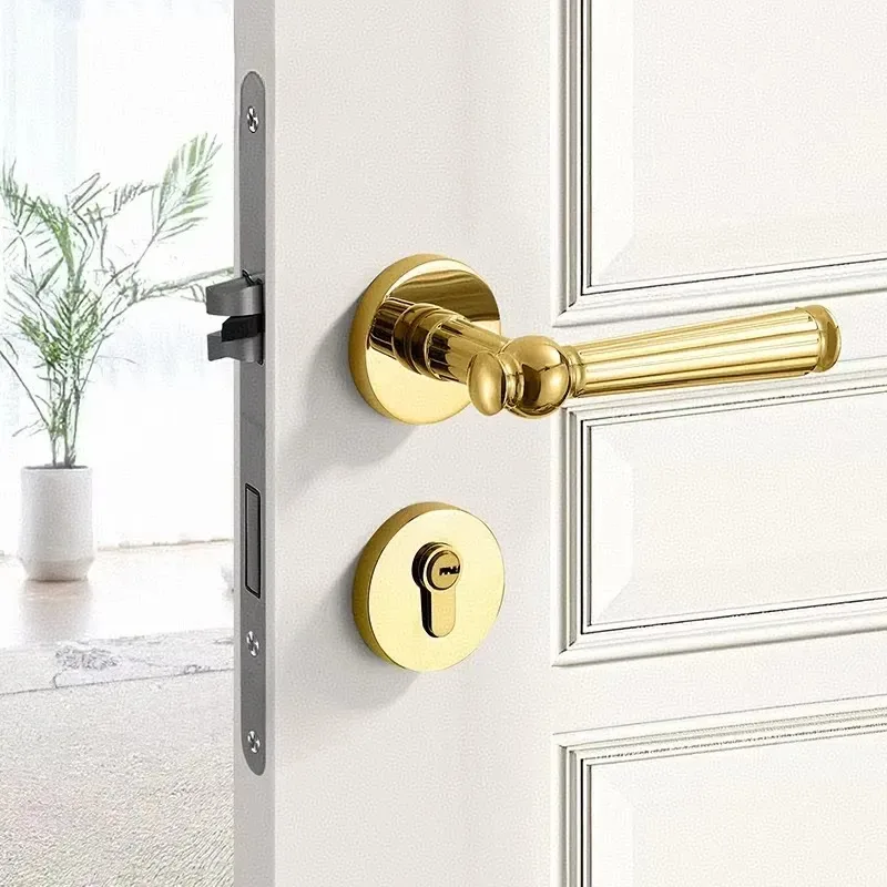 Deluxe European Split Full Lock Accessories Household Indoor Door Handle