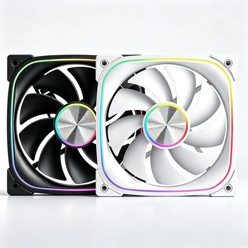 Prism 9Pro Fan 12cm Desktop Computer ARGB Divine Light Synchronous 5V Temperature Control Silent Cooling Chassis Fan