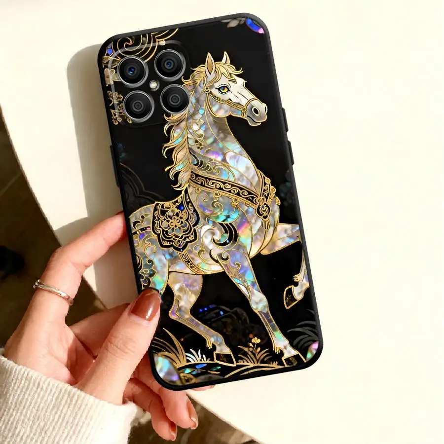 Étui Lucky Horse pour Honor 600 Lite X9a X9d X5c X8 X8a X6d Play10 X9b X9c 400 Pro X7b Coque de téléphone X8d X7d X7a