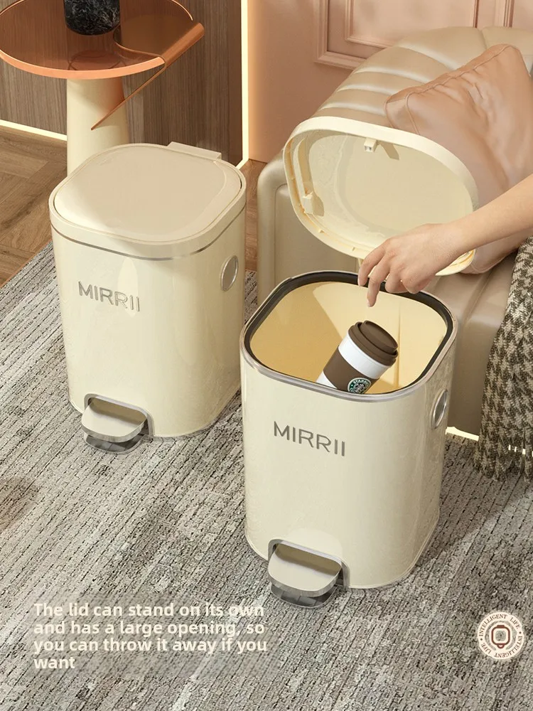 

Новинка 2023 года, крышка Pr, консер для ножной педали, большой емкости для дома, туалета, кухни, гостиной, квадратный мусорный бак в аpe