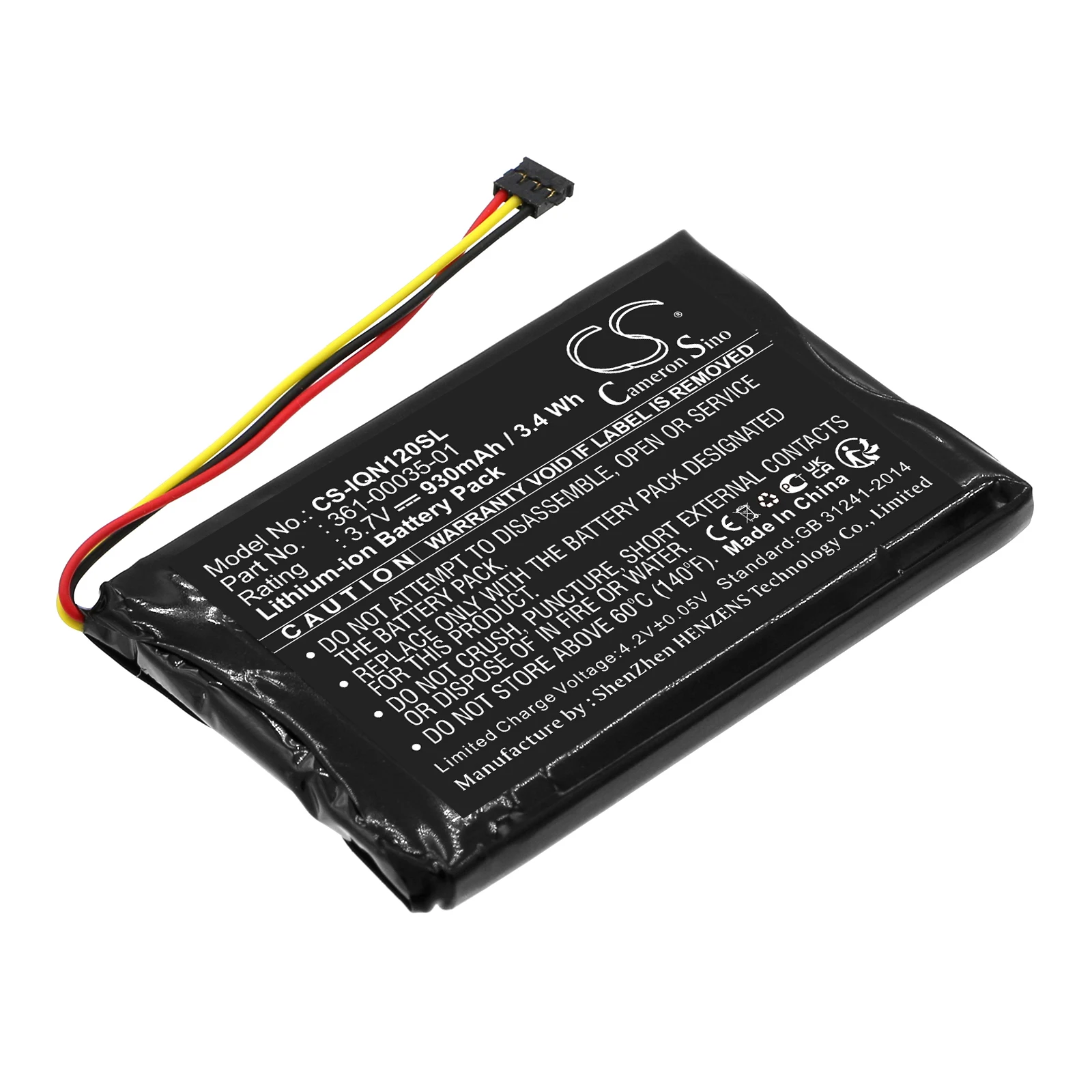 Cameron Sino Battery 361-00035-01 for Garmin Nuvi 1200, Nuvi 1205, Nuvi 1205W, Nuvi 1250, 1255W, 1260, 1260W, 140T, 150T,2595LMT