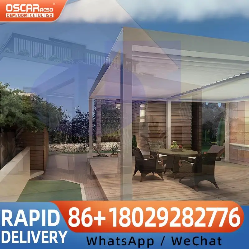 Customized Adjustable Bioclimatic Aluminum Louvre Pergola Outdoor Gazebo for Garden Patio and Backyard pergola