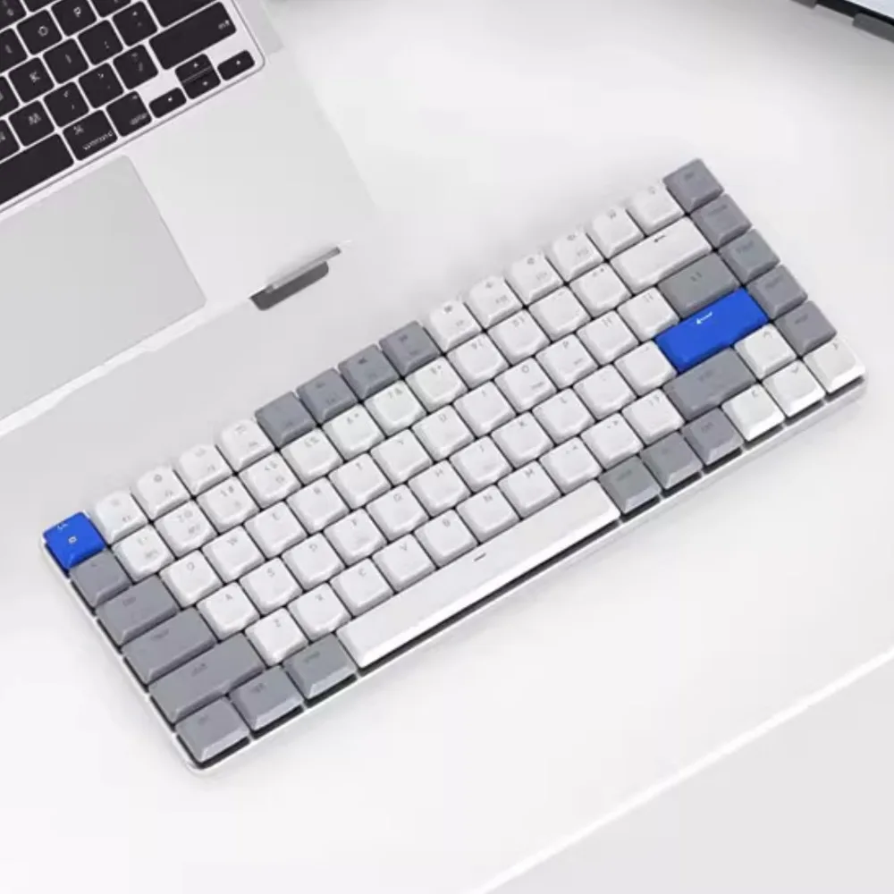 AUSDOM Arikey84 기계식 키보드 75% 레이아웃 84 키 무선 블루투스 얇은 게이머 키보드 로우 프로파일 게임 액세서리