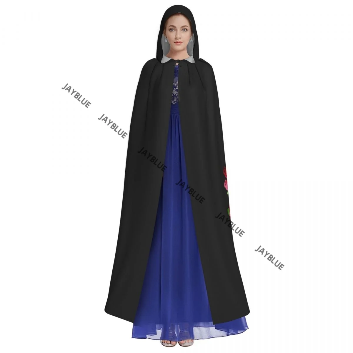 Long Cape Cloak Our Lady Of Guadalupe Virgin Mary Print Hooded Cloak Coat Autumn Hoodies