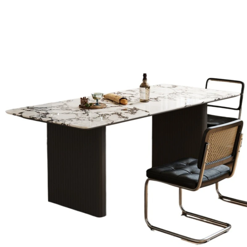 

Островная платформа, прямоугольный мраморный обеденный стол, бытовой, из массива дерева, кремовый ветер, маленькая квартира