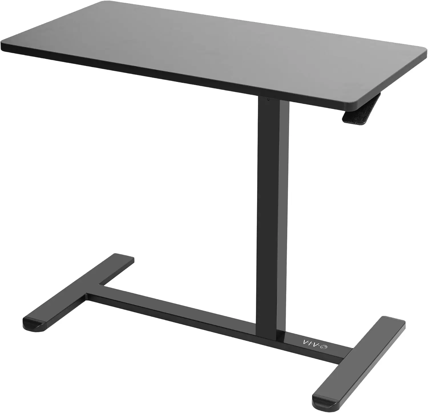 

Adjustable Portable Over Sofa Laptop Table 32"x16" Black, mobile Desk Bedside Cart with Hidden Casters,Medical Sliding Bed Stand