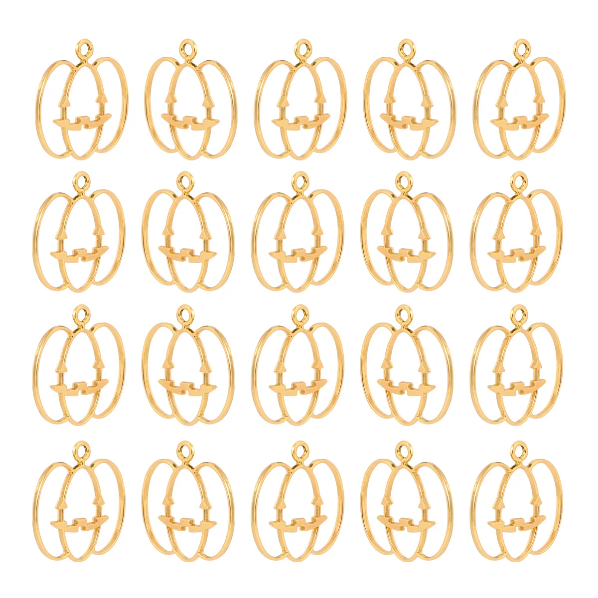 

20pcs Pumpkin Resin Frames Halloween Jewelry Accessories Zinc Alloy Lightweight Necklace Pendant Earrings Keychain Parts