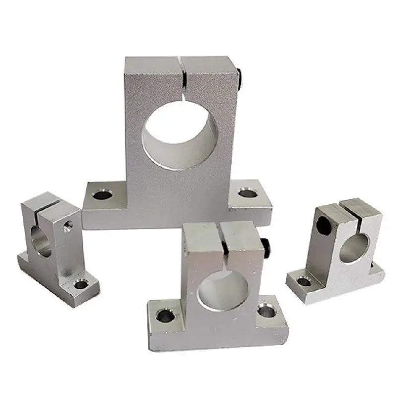 AEE8-2 Pcs Linear Motion Rail Clamping Rod Rail Guide Support Shaft Bracket Coupling Mount
