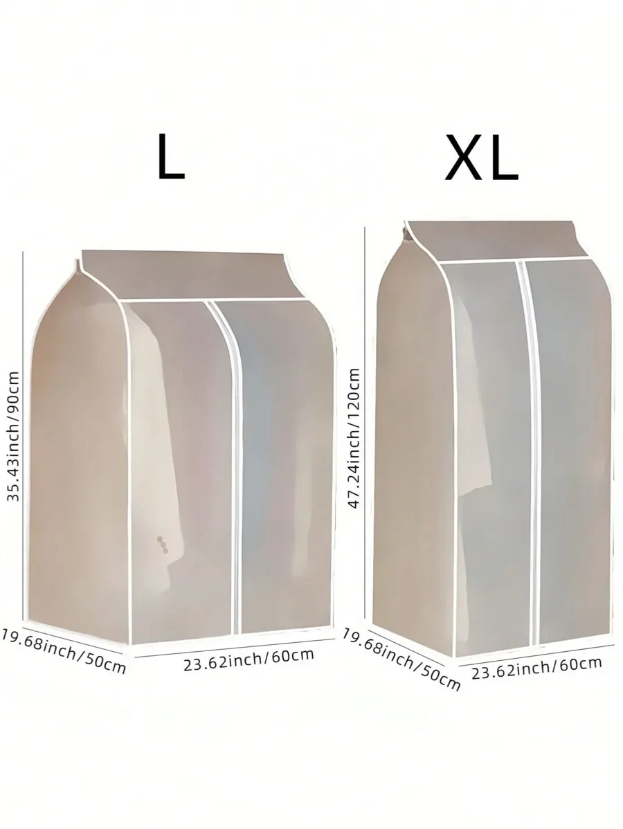 SHEIN 1/2Pcs 3D Transparent Clothes Dust Cover – Foldable Storage Bags For Clothes, Handbags, Shoes, Travel | Lightweight view 6